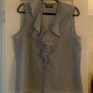 Karl Lagerfeld stripe ruffle blouse 🦓